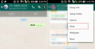 WhatsApp Mute, How to Mute Individual Contact or Group in the WhatsApp