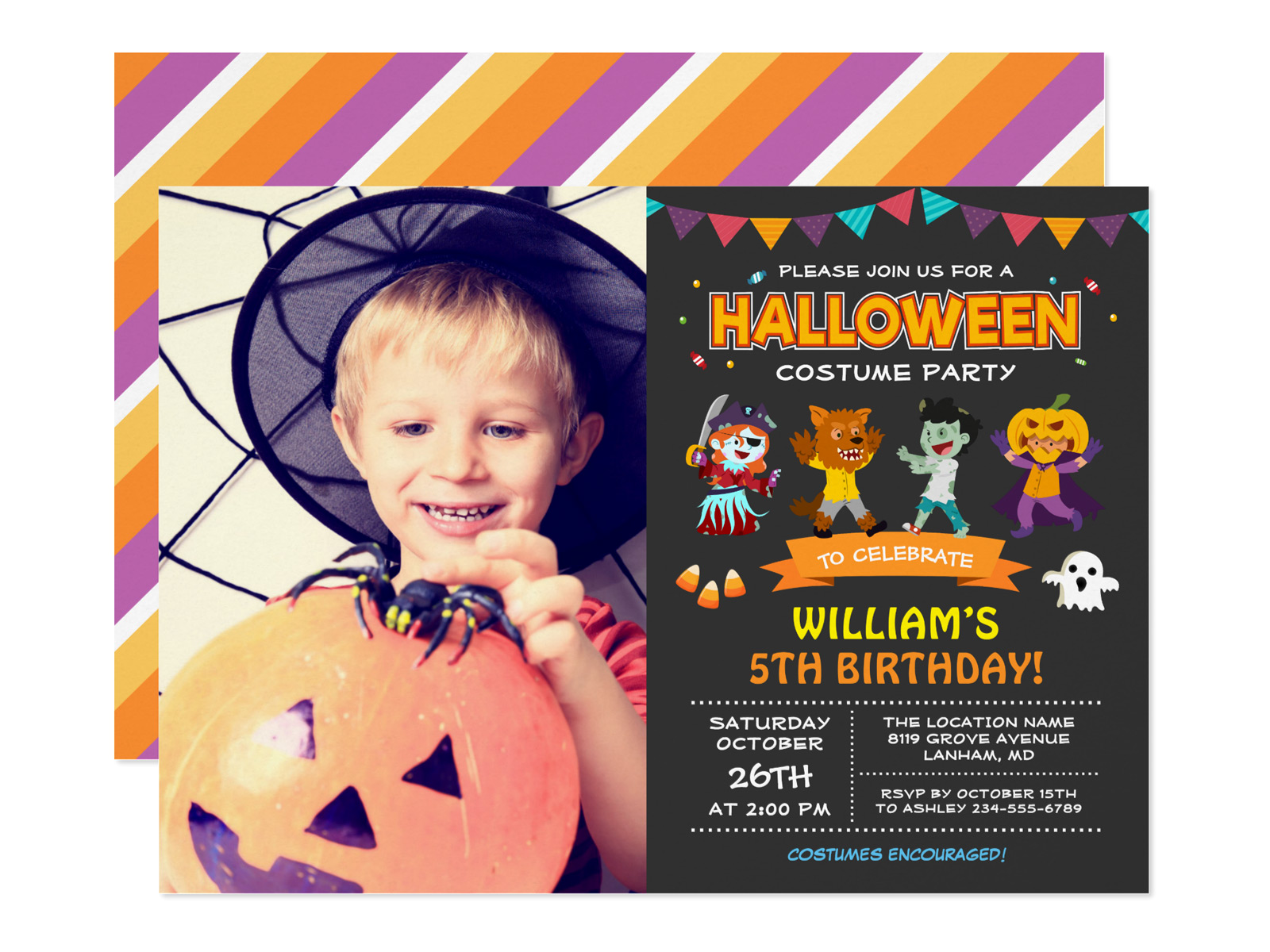 26 Kids Halloween Birthday Party Invitations