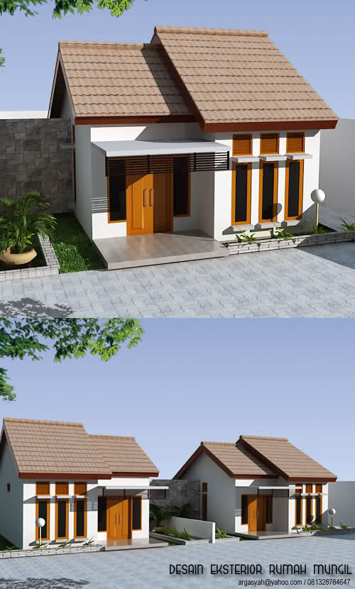 Desain Fasad Rumah Mungil Minimalis 2 Cluster Blognya 