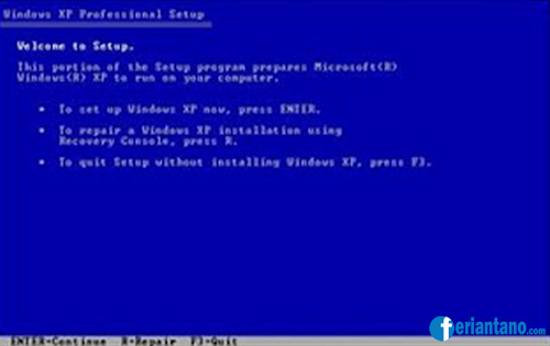 Cara Install Windows XP Lengkap Dengan Gambar - Feriantano.com