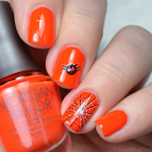 spiderweb nail art