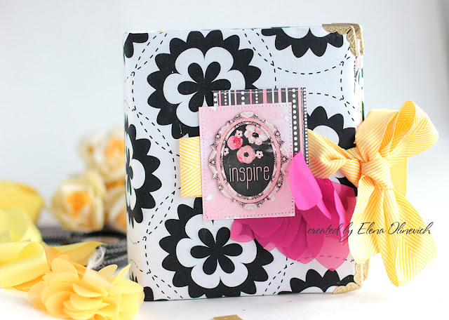 Inspire Mini Album by Elena Olinevich using BoBunny Petal Lane Collection