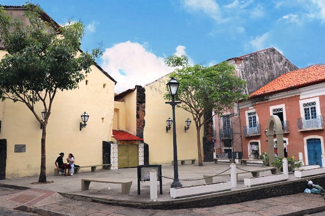 Bela Praça no centro histórico de São Luís, no Maranhão