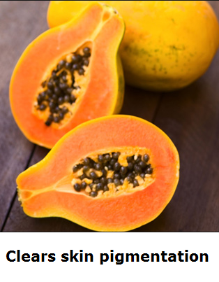 Health Benefits of Papaya - Paw paw Clears skin pigmentation