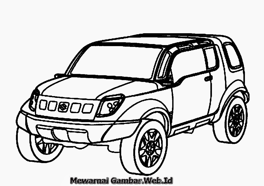 Gambar Mewarnai Mobil  Suzuki  Mewarnai Gambar