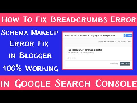 How to fix Breadcrumbs Error in blogger