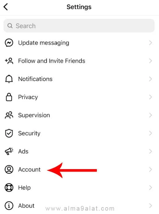 instagram ios settings menu