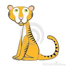 Wallpaper tiger cartoon