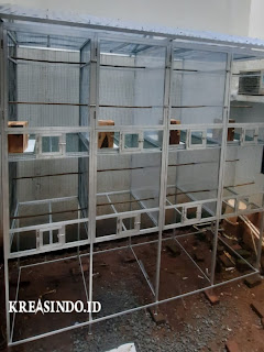 Kandang Aluminium Aviary untuk Burung pesanan Bpk Dodi di Tanah Abang Jakarta
