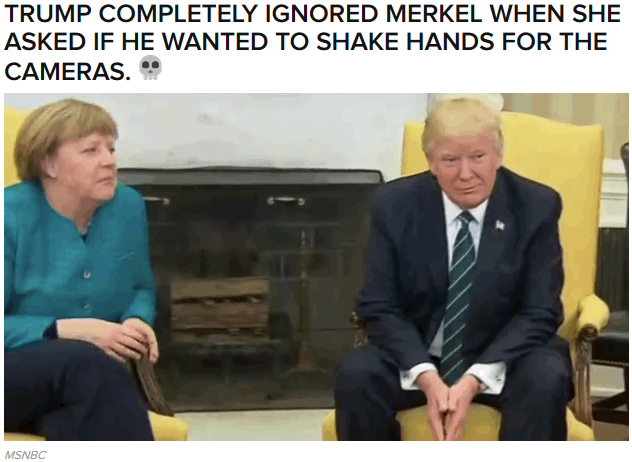 Trump Denied Angela Merkel A Handshake And It Was The Most Awkward Thing Ever