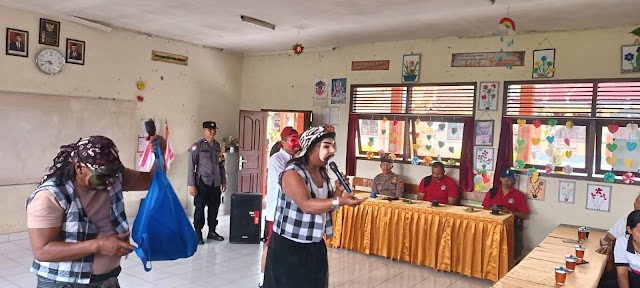 Sampaikan Binluh Di Sekolah, Polsek Banjarangkan Hadirkan Bondres.