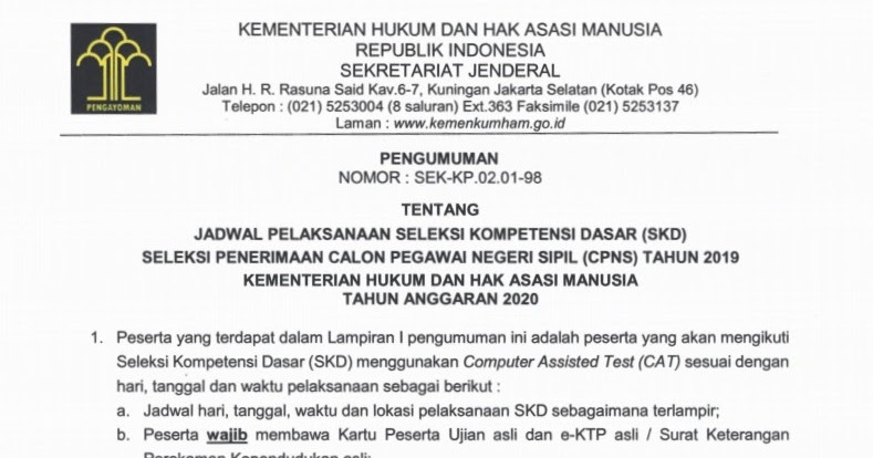 Download Soal Cpns Kemenkumham 2021 Dan Pembahasannya Pdf