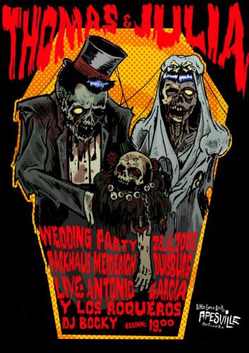 wanna send cards for your zombie wedding party use these invitations below