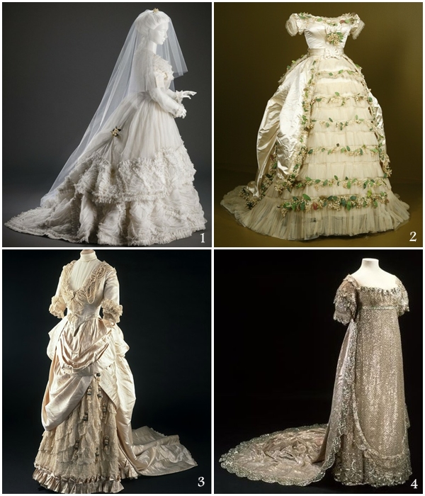 Wedding dresses in the 1800s