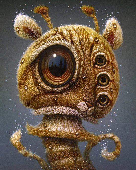 Naoto Hattori arte pinturas surreais oníricas sonhos bizarras criaturas fofas animais