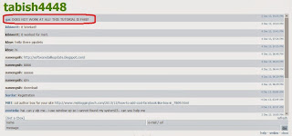 Picture Showing Comments on chat box of tabish4448