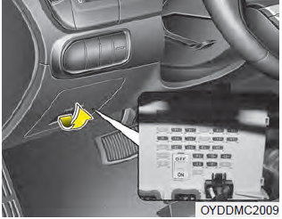 Instrument panel fuse box location