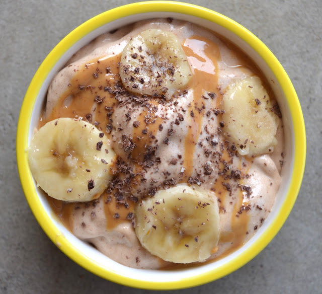 Chocolate Peanut Butter Banana Protein Ice Cream