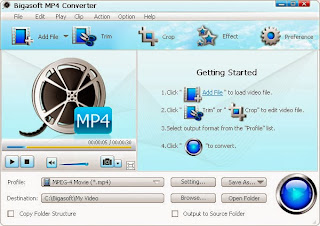 Bigasoft MP4 Converter (PC) Screenshot