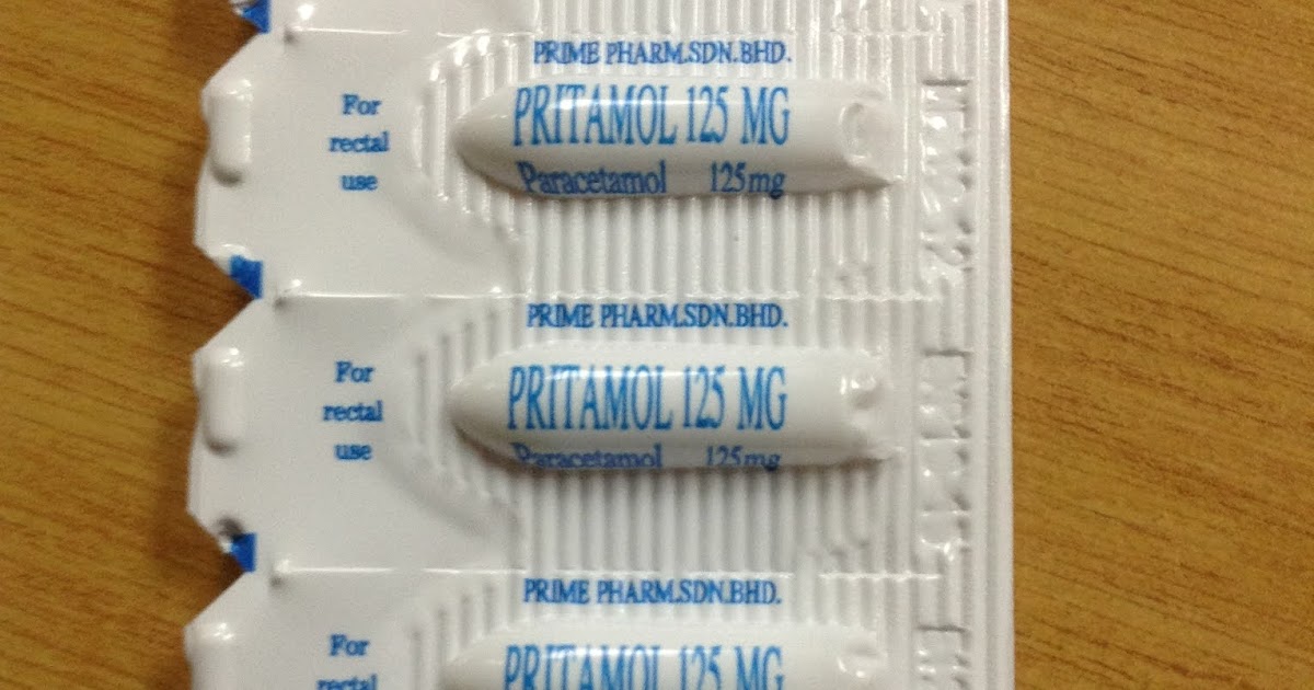 Dos ubat paracetamol suppositori untuk kanak-kanak
