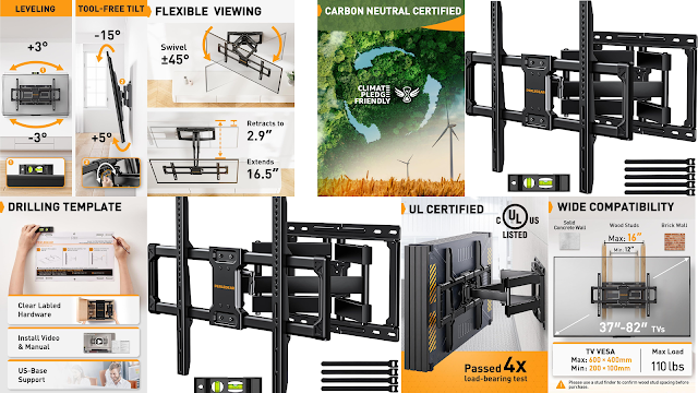 Exceptional Performance and Versatility: A Review of the Perlegear UL Listed Full Motion TV Wall Mount