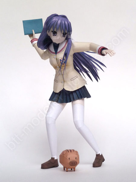 Clannad Paper Model Kyuo Fujibayashi Botan