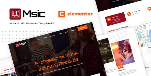 Best Music Studio Elementor Template Kit