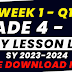 WEEK 1 GRADE 4 DAILY LESSON LOG Q1