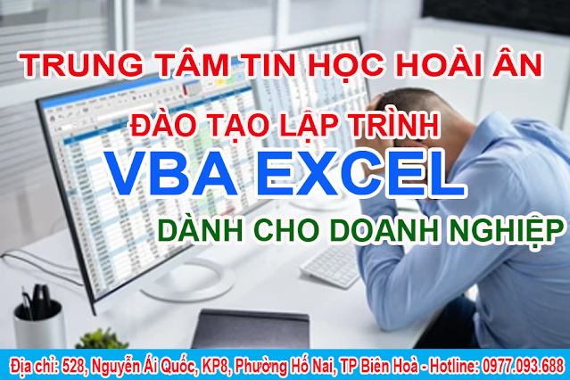 Lập trình vba excel tại biên hoà