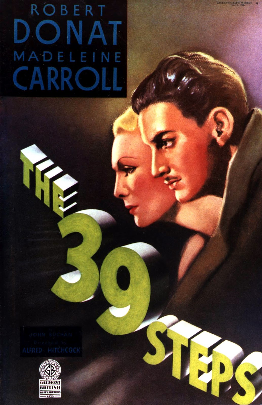 The 39 Steps Retro Film Poster