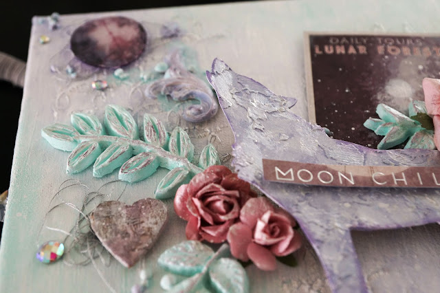 Moon Child: A Boho Mixed Media Canvas | Alice Scraps Wonderland