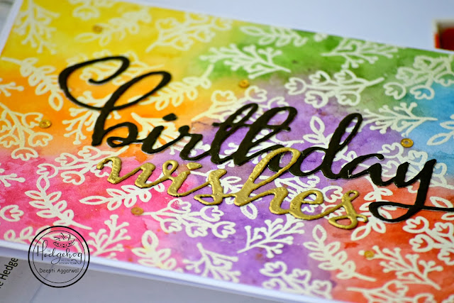 Water Colored Rainbow Background - Birthday Card