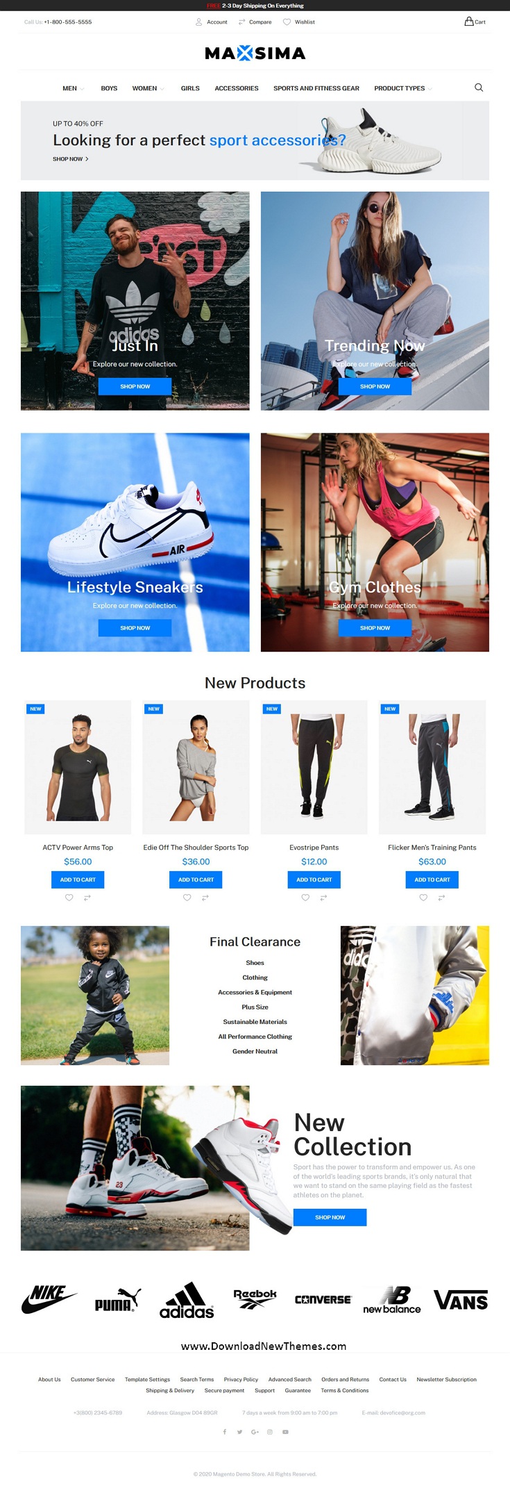 Sports eCommerce Magento Theme