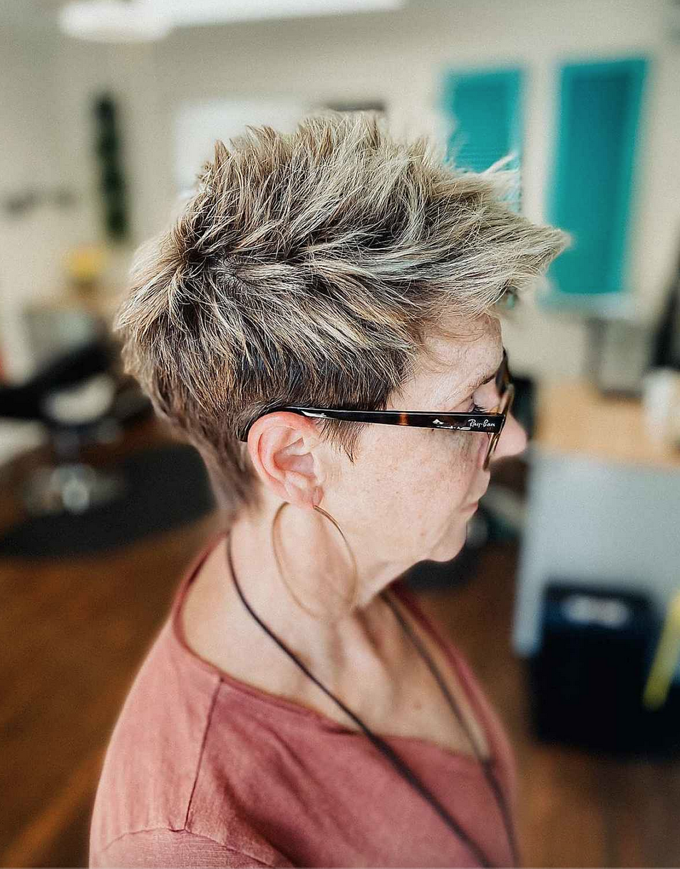 short spiky haircuts for over 60