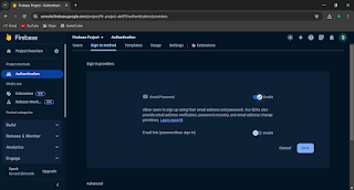 enable Google authentication press next