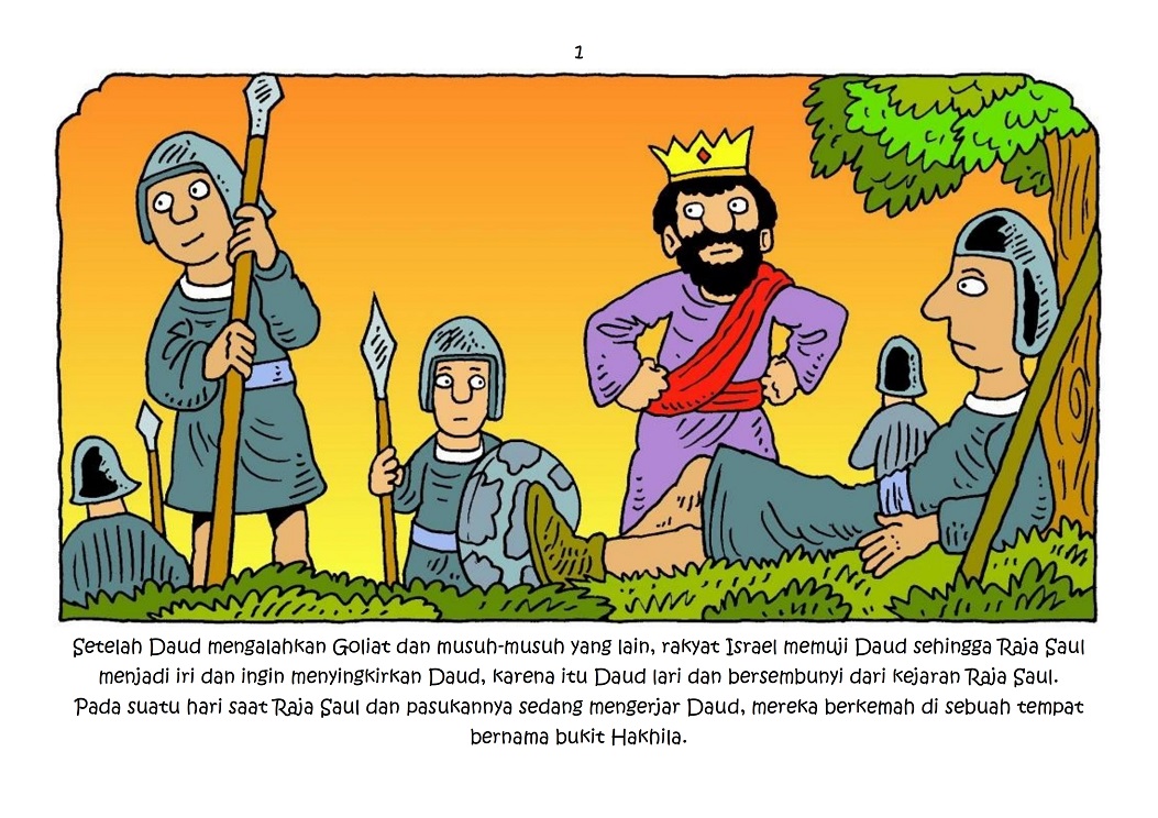 GAMBAR: SAUL YANG IRI HATI KEPADA DAUD - BELAJAR MENGAJAR 