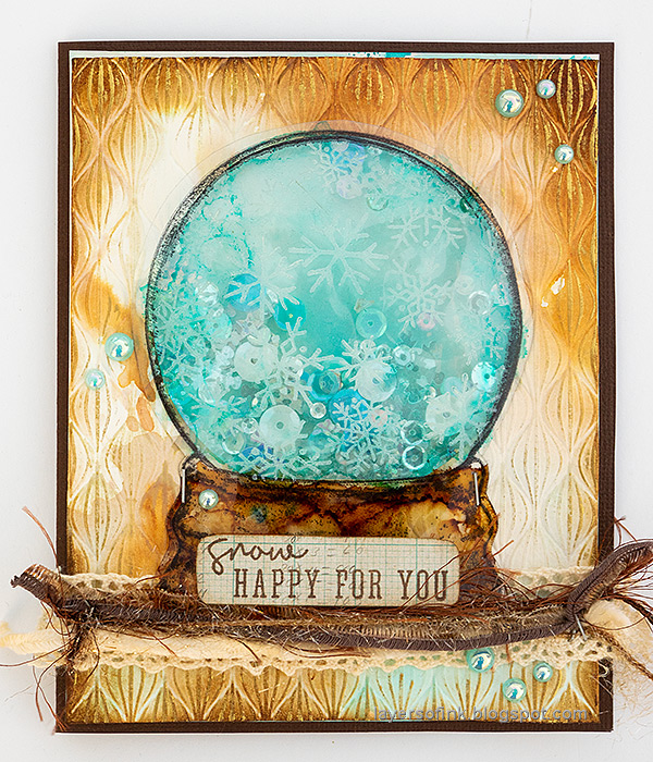 Layers of ink - Snowglobe card tutorial by Anna-Karin Evaldsson.