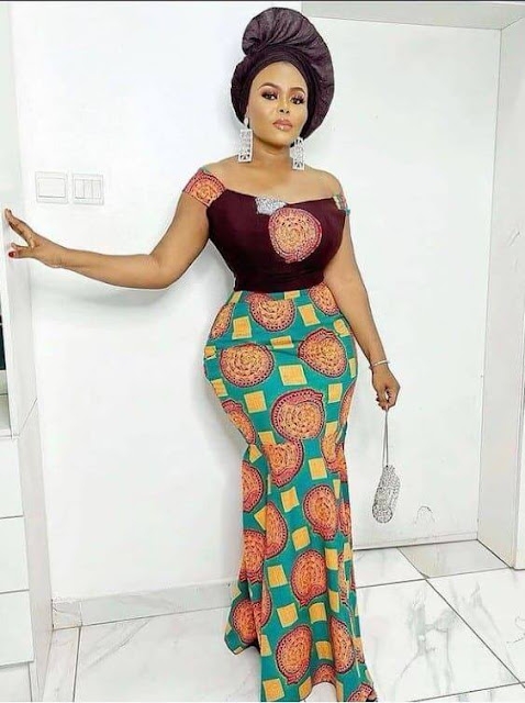 Latest Aso Ebi Styles 2022: Ankara gown styles.