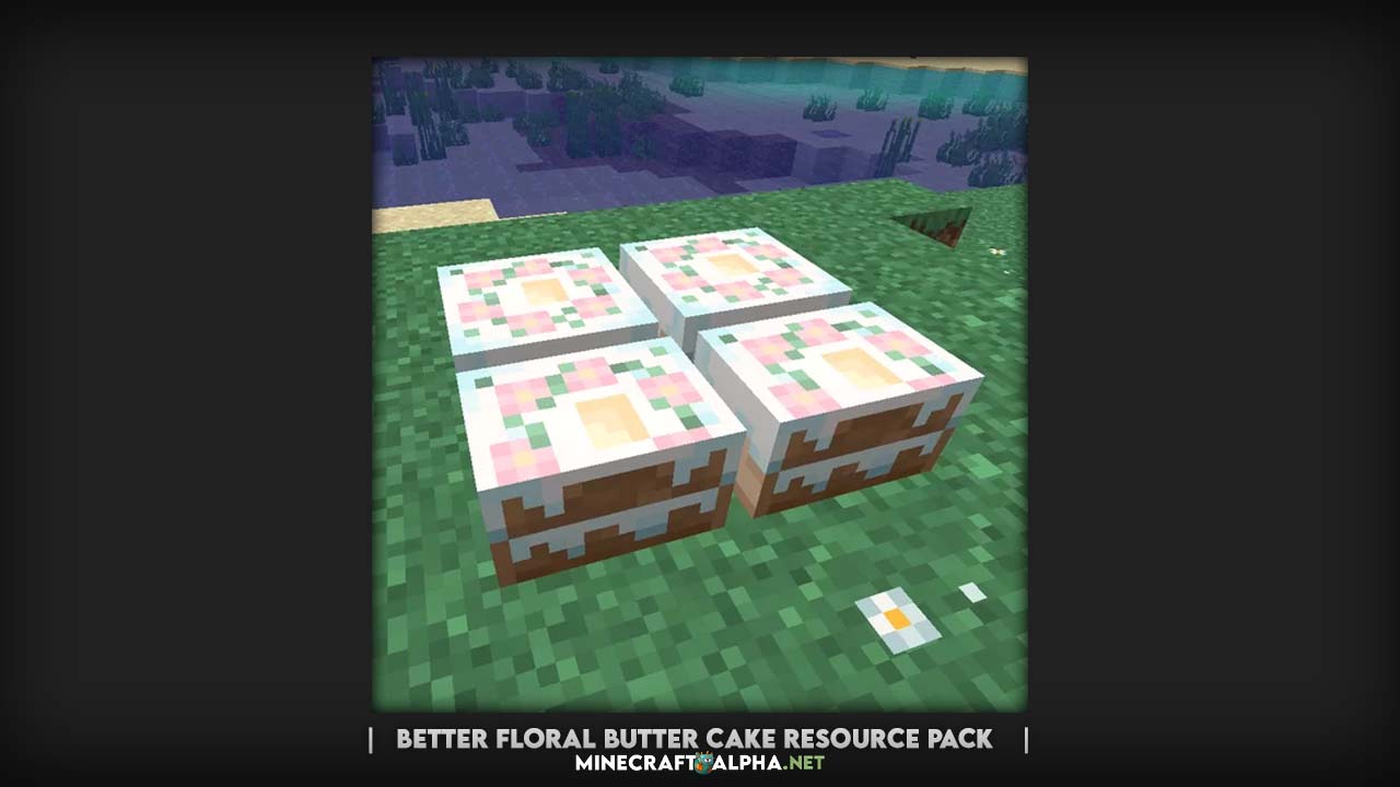 Floral Butter Cake Resource Pack [1.19.2, 1.18.2] (Better Cake for Aesthetic Minecraft)
