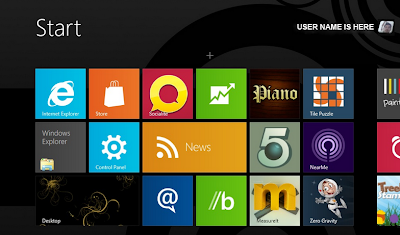 Tablet Iconia W510 Menggunakan User Interface, graphic user interface