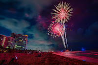 July 4th Gulf Shores Fireworks on the Beach