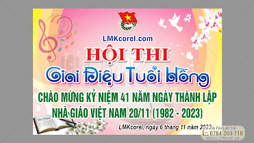 Backdrop hội thi giai điệu tuổi hồng | LMKcorel