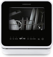 Farberware FDW05ASBWHA Compact Countertop Dishwasher, image, features compared with FCD06ABBWHA, 2 place settings capacity, manually fill water or connect to faucet