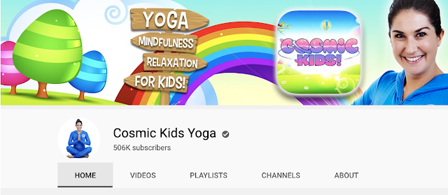 Screenshot of the Cosmic Kids Yoga YouTube Channel