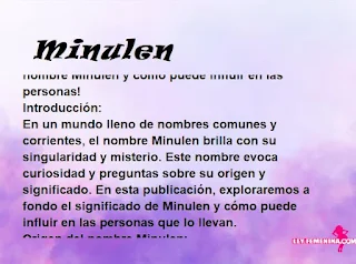 significado del nombre Minulen