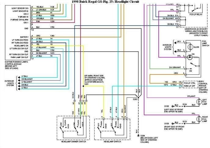 Headlight Circuit Diagram Of 1998 Buick Regal GS | All ...