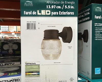 Costco 783890 - Altair Lighting AL-2152 Outdoor LED Lantern - Instant on at full brightness