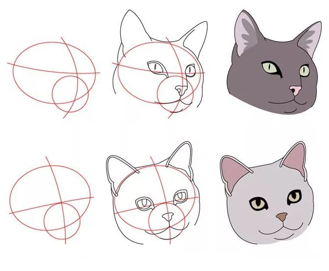 Como Dibujar un Gato Facil Paso a Paso