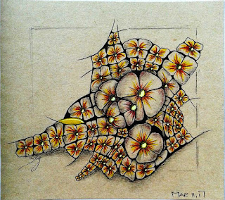 Helen's Journey B Zentangle Pattern Buttercup