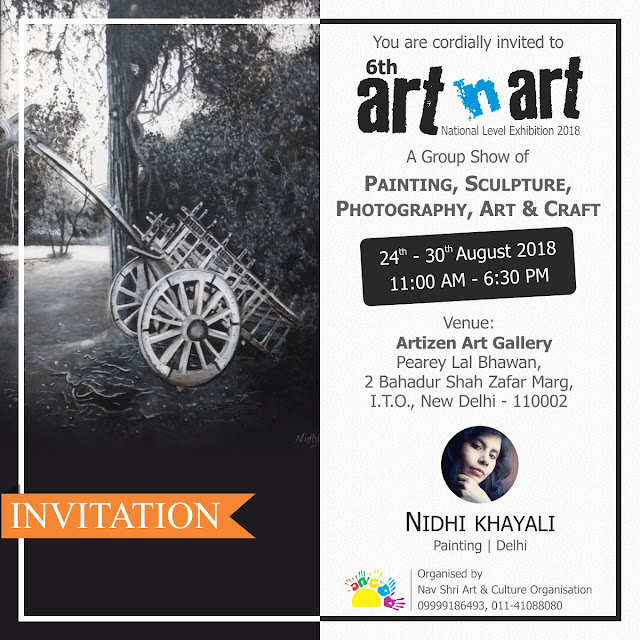 Artist Nidhi Khayali, All India Painting, Photography, Sculpture, Art & Craft Exhibition on National Level